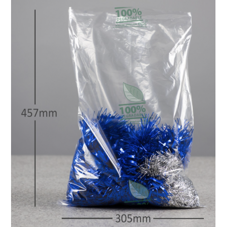 Biodegradable Bag   305mm x 457mm x 38 micron (12" x 18" x 150 gauge) 1218150BIO