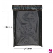 100% Recycled Mailing Bag 305mm x 405mm x 60 micron MAILBLKR10