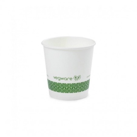 VEGWARE COMPOSTABLE SINGLE WALL CUP WHITE